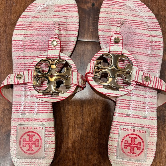 Authentic Tory Burch leather Miller sandals - Picture 2 of 5